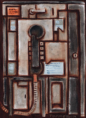 Cool Painting - Flat Payphone Wall Art Print by Tommervik