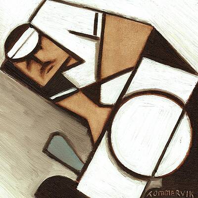 Golf Painting - Tommervik Geometric Golf Chip Shot Art Print by Tommervik