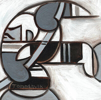 Hockey Wall Art featuring the painting Tommervik Ice Hockey Player Skating Art Print by Tommervik