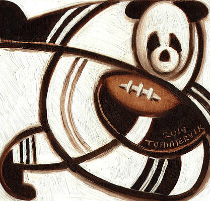 Animal Painting - Panda Football Player Painting by Tommervik