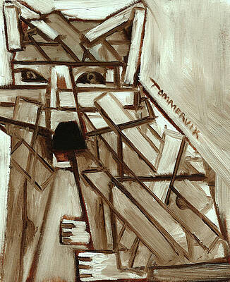 Geometric Abstract Facescape Painting