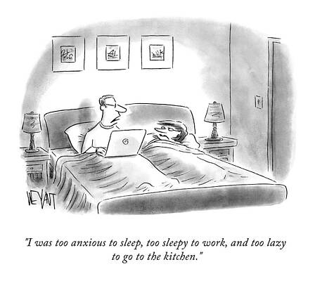 Bedtime Reflections in Black and White Drawing