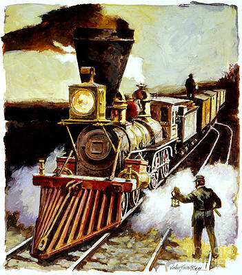 Engine Painting - Toronto Locomotive by John Swatsley