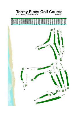 Golf Wall Art featuring the digital art Torrey Pines Golf Course - North Course by Flop Shot Studio