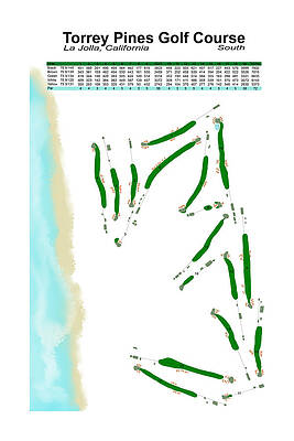 Golf Wall Art featuring the digital art Torrey Pines Golf Course - South Course by Flop Shot Studio