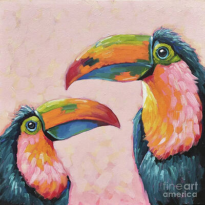 Wall Art featuring the painting Toucan Paradise by Lucia Stewart