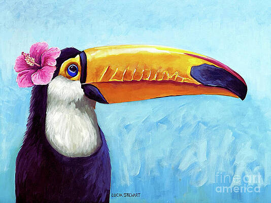 Wall Art featuring the painting Florian The Toucan by Lucia Stewart
