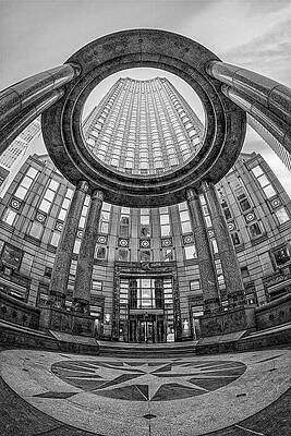 Wall Art featuring the photograph Tower Fifty Seven 57 BW by Susan Candelario