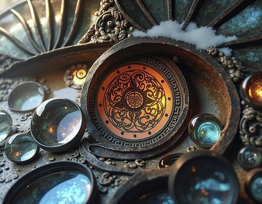 Intricate Wall Art featuring the digital art Traces Of Ancient Civilizations by Eris And AI