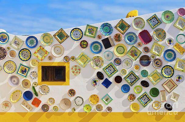 Wall Art featuring the photograph Traditional Portuguese Pottery, Sagres, Algarve, Portugal by Neale And Judith Clark
