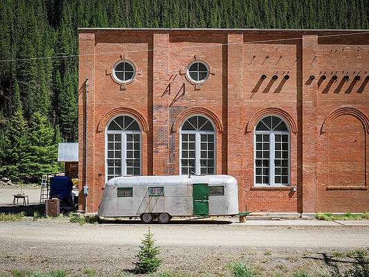 Wall Art featuring the photograph Trailer With A Green Door by Mary Lee Dereske
