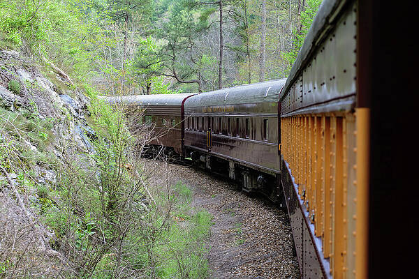 Wall Art featuring the photograph Train Ride In The Mountains by Flees Photos