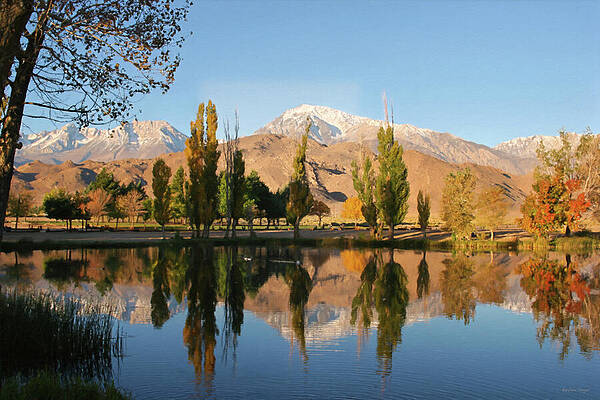 Tranquil Lake with Mountain Reflection Photograph