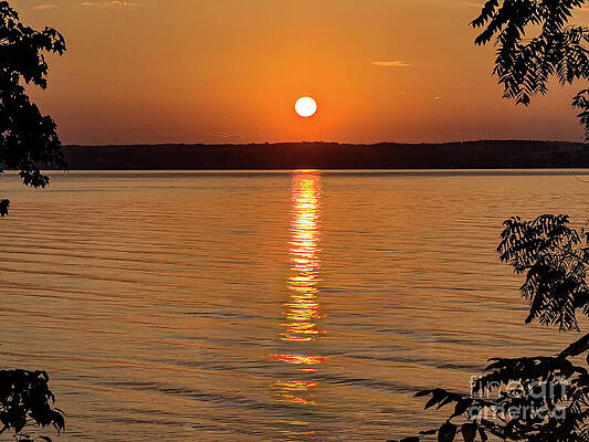 Tranquil Sunset Over Water Photograph