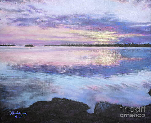 Minnis Wall Art featuring the pastel Tranquility by Roshanne Minnis-Eyma