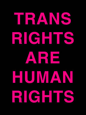Human Digital Art - Trans Rights Are Human Rights by Flippin Sweet Gear