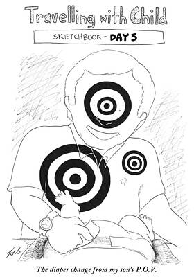 Symbol Drawing - Traveling With Child Day 5 by Tom Toro