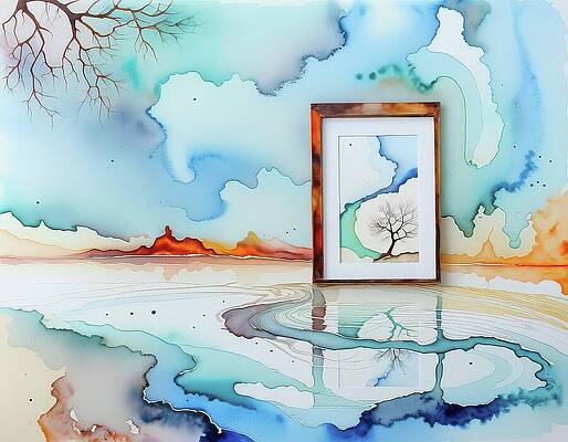 Reflection Digital Art - Tree-Flection by Eris And AI