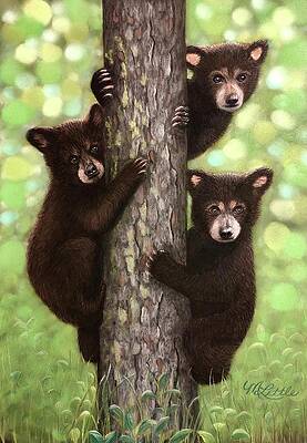 Wall Art featuring the pastel Tree Huggers by Marlene Little