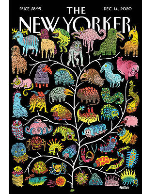 The New Yorker Cover with Colorful Creatures Painting