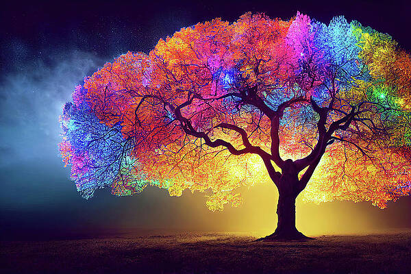 Tree Digital Art - Tree Of Light #2 by Ron Weathers