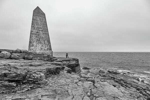 Monolithic Structure by the Sea Wall Art