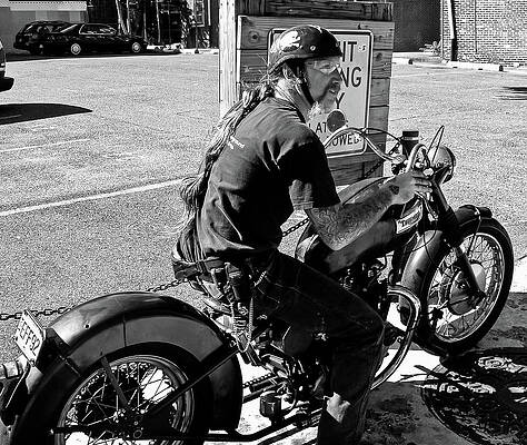 Philadelphia Wall Art featuring the photograph Triumph Motorcycle by Louis Dallara