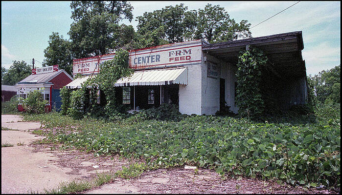 Abandoned Farm Supply Storefront Wall Art