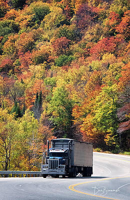 Fall Wall Art featuring the photograph Trucking Though Pinkham Notch 3709 by Dan Beauvais