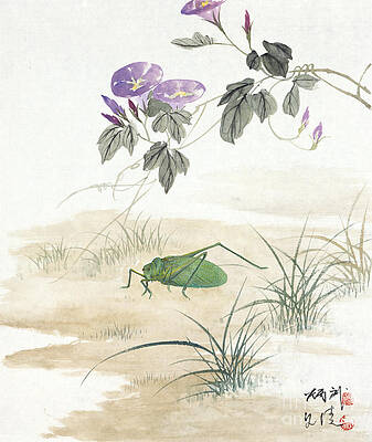 Garden Painting - True Katydid by Yan Bingwu and Yang Wenqing