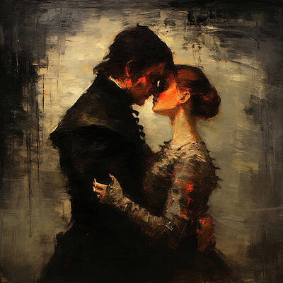 Scenic Wall Art featuring the painting True Lovers, 01 by AM FineArtPrints