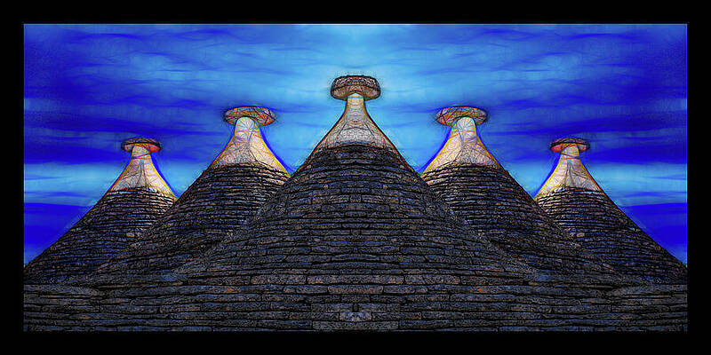 Bold Wall Art featuring the photograph Trulli Pyramids - Arteries by Elvira Peretsman
