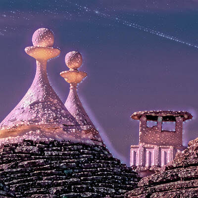 Bold Wall Art featuring the photograph Trulli Roof - Glitter by Elvira Peretsman