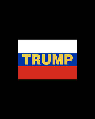 Donald Trump Wall Art featuring the digital art Trump Russian Flag by Flippin Sweet Gear