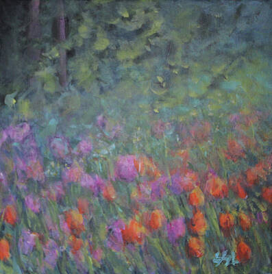 Vibrant Field of Blossoming Flowers Wall Art