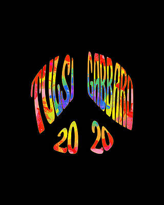 Peace Digital Art - Tulsi Gabbard 2020 Peace Sign by Flippin Sweet Gear