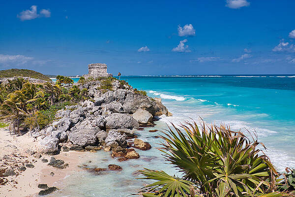 Mexico Wall Art featuring the photograph Tulum Mayan Ruins Mexico #3 by Tatiana Travelways