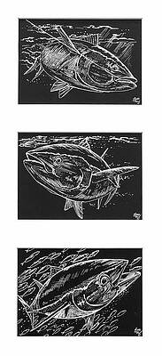 Tuna Painting - Tuna Trio by Mark Ray