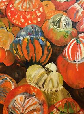 Painting - Turbans From My Fall Garden by Juliette Becker