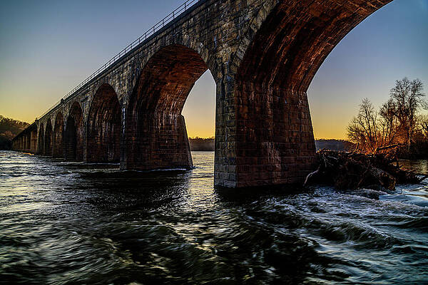 Pennsylvania Photograph - Turbulent Water At Shocks Mill Bridge by Anthony Hightower