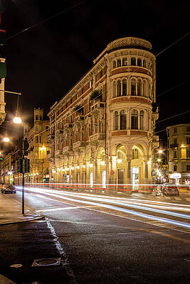 Photograph - Turin, Italy At Night by Craig A Walker