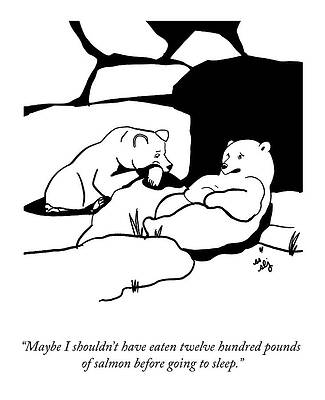 Wildlife Drawing - Twelve Hundred Pounds Of Salmon by Sophie Lucido Johnson and Sammi Skolmoski