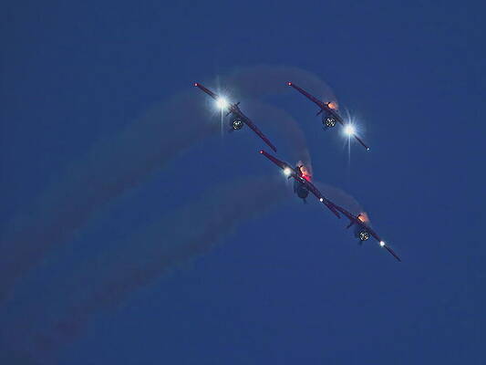 Wall Art featuring the photograph Twilight Air Show - WOW 2023 - 5 by Dale Kauzlaric