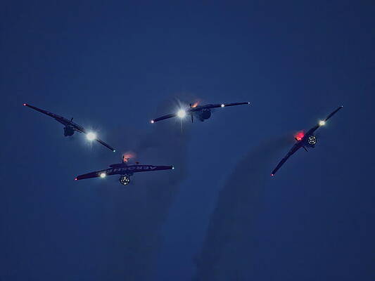 Wall Art featuring the photograph Twilight Air Show - WOW 2023 - 6 by Dale Kauzlaric