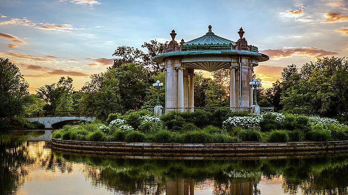 Serene Gazebo at Sunset Photograph