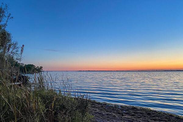 Serene Wall Art featuring the photograph Twilight Tranquility Serene Reflections By The Lakeside by Travel Essayist