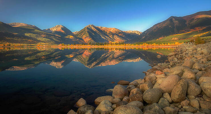Majestic Mountain Lake Reflection Wall Art
