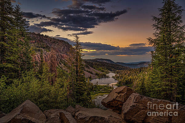 Outdoors Wall Art featuring the photograph Twin Lakes, Mammoth Lakes At Sunset by Abigail Diane Photography