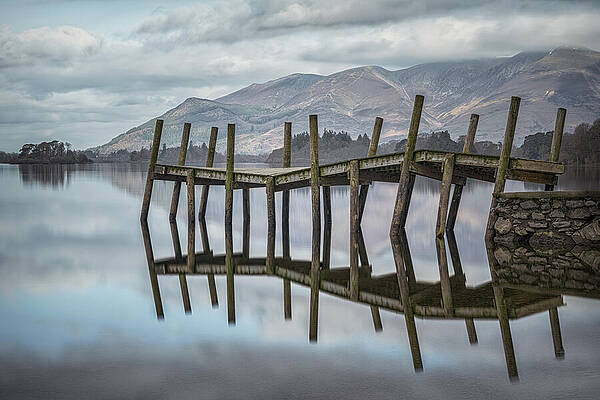 Winter Wall Art featuring the photograph Twisted Derwent Jetty by Charnwood Photography Fine Art