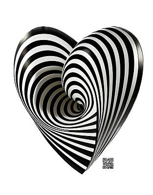 Wall Art featuring the digital art Twists And Turns Of The Heart by Rafael Salazar
